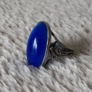 Sterling Silver Blue Stone Ring